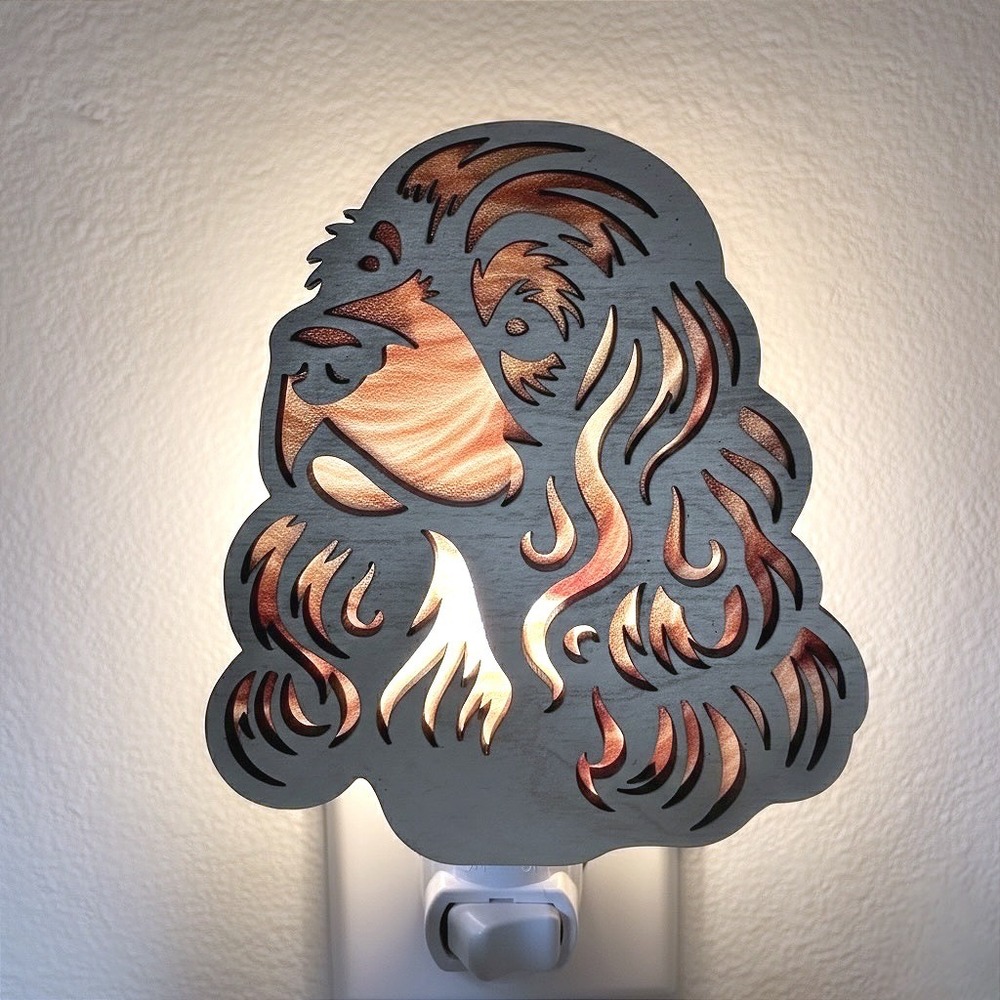Dog Breed Cocker Spaniel Dog‎ Head Handmade Night Light - Picture 3 of 7